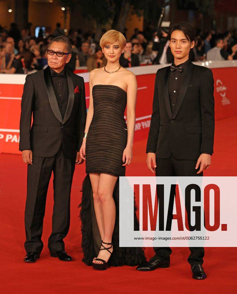 Takashi Miike L Hirona Yamazaki C and Sota Fukushi arrive on