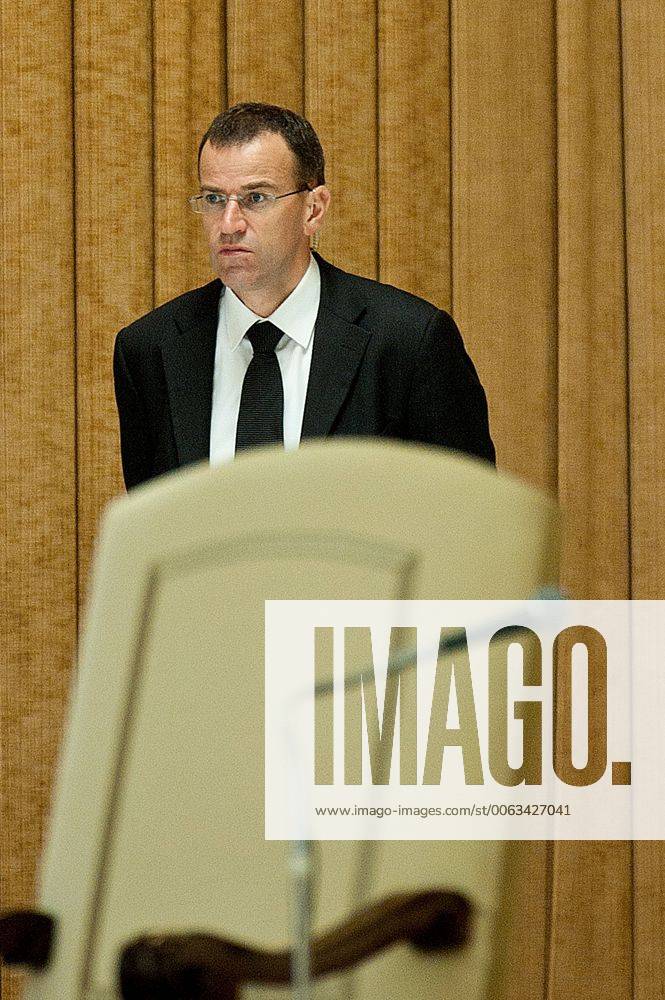 : Daniel Anrig, the commander of the Swiss Guards attends the arrival ...