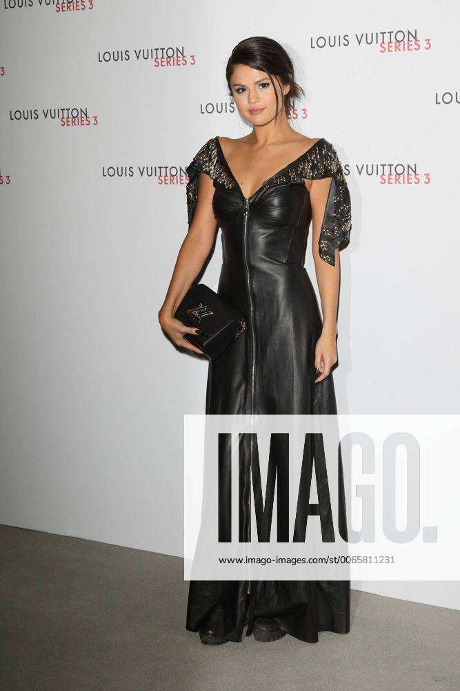 Selena Gomez arriving at the Louis Vuitton Series 3 exhibition