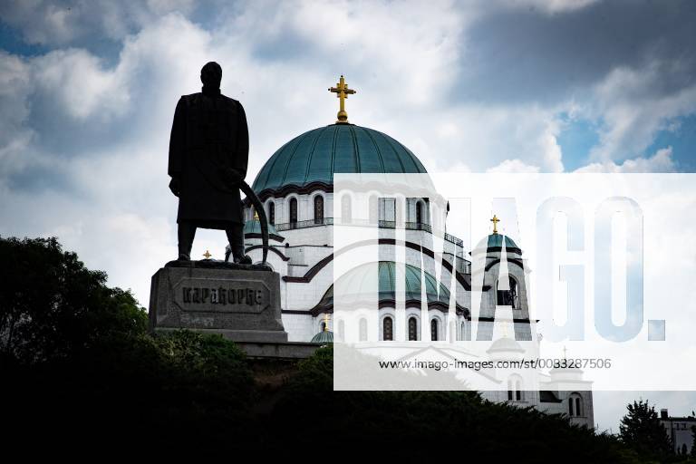 BELGRADE, SERBIA - MAY 19, 2018: A view of a statue of Serbian ...