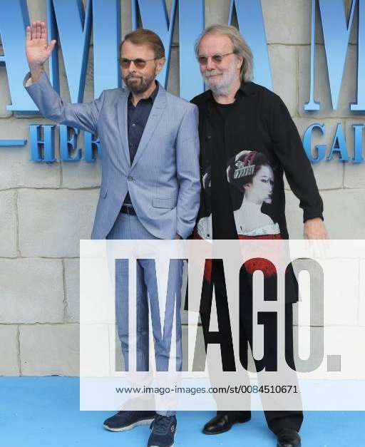 London, UK. 16th July, 2018. Bjorn Ulvaeus and Benny Andersson (ABBA)  attend the UK Premiere of Mamma Mia! Here We Go Again at the Eventim  Apollo in London. (Photo by Fred Duval/SOPA