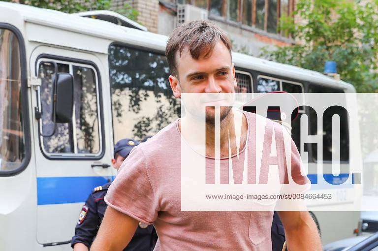 Moscow Russia July 25 2018 A Member Of The Feminist Protest Group Pussy Riot Pyotr Verzilov