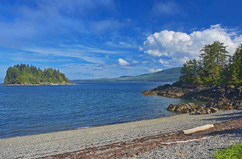 Pacific Ocean. Skidegate. Graham Island., Haida Gwaii, British Columbia ...