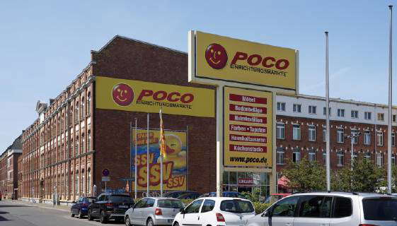 POCO Einrichtungsmärkte GmbH Eine Filiale der POCO Einrichtungsmärkte GmbH. Leipzig Sachsen