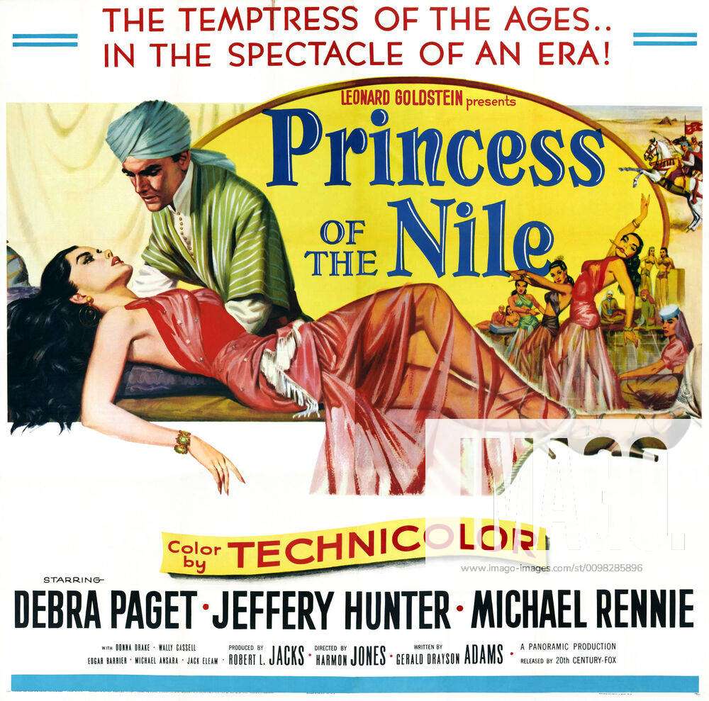 PRINCESS OF THE NILE, US poster art, from left: Debra Paget, Jeffrey ...