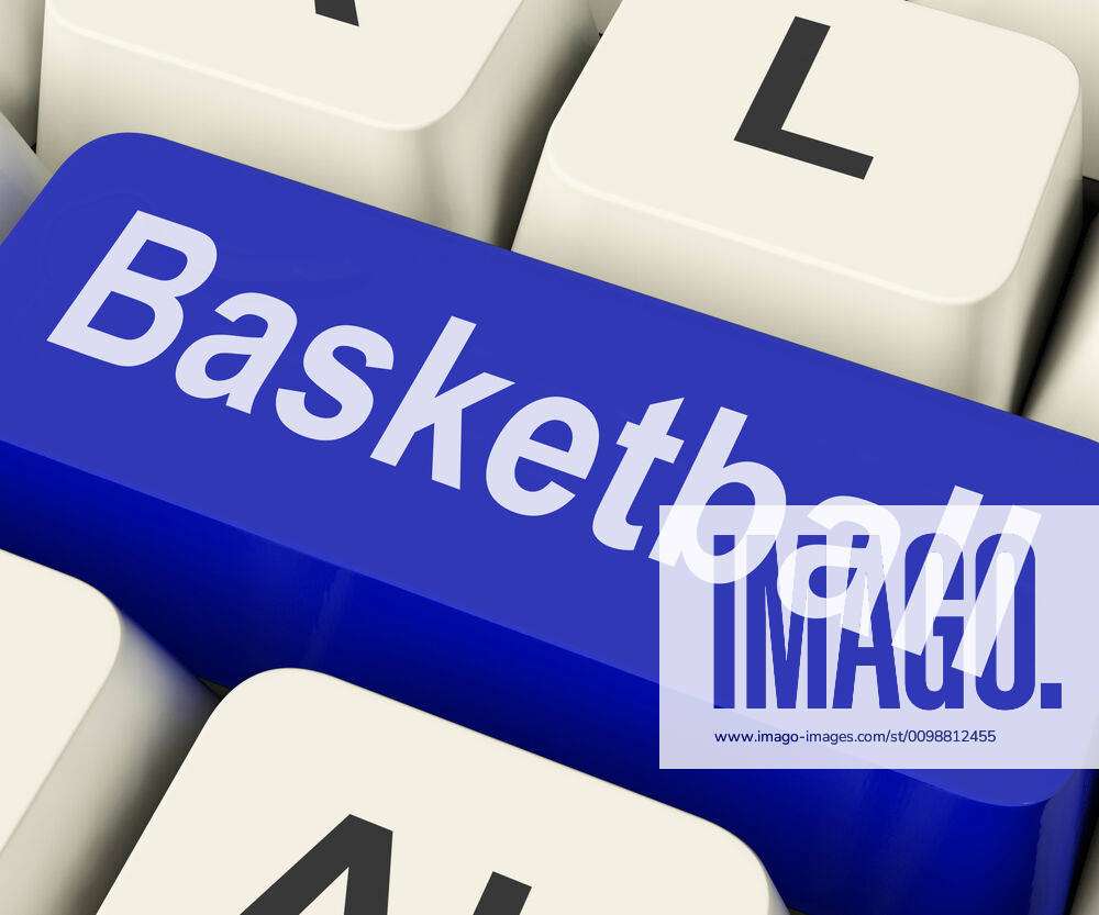Basketball Key Shows Basket Ball On Internet Or Web Basketball Key Showing Basket Ball On Internet