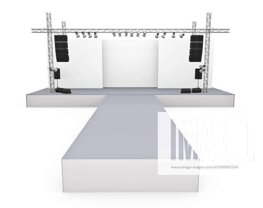 Empty Fashion Show Stage With Runway. 3D Rendered Image. Banco de Imagens  Royalty Free, Ilustrações, Imagens e Banco de Imagens. Image 9798620.