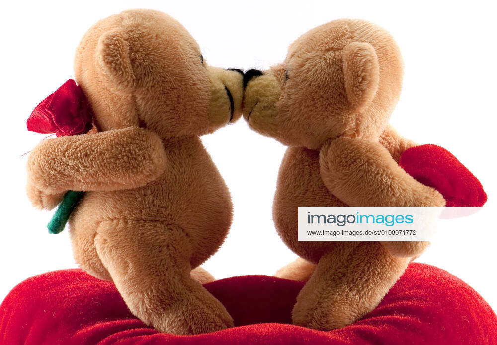 teddy bear kissing