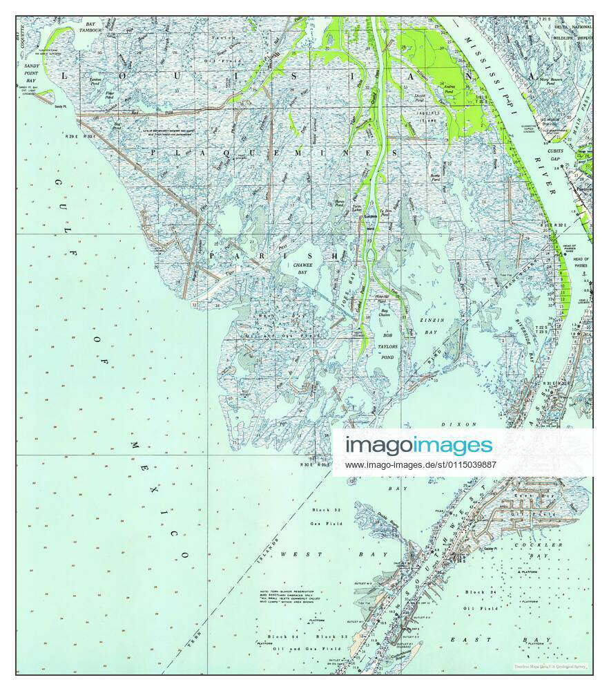 West Delta, Louisiana, map 1958, 1:62500, United States of America by ...