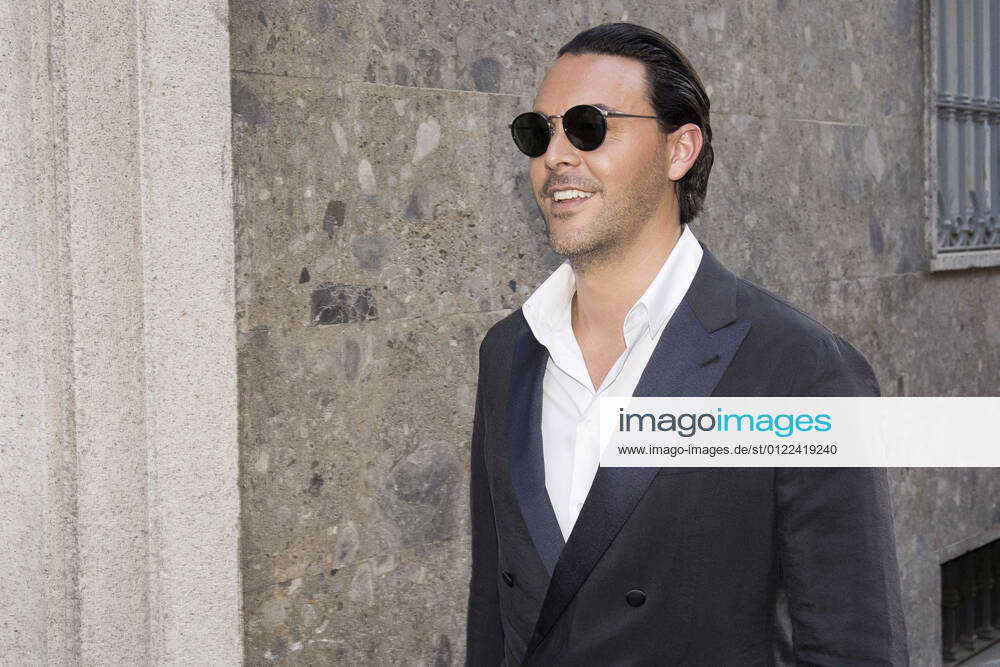 British actor Jack Huston guest of the Giorgio Armani fashion show, one of  the few shows