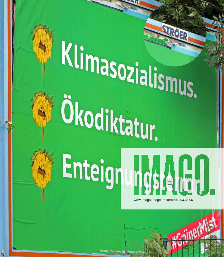 Anti-Grünen-Kampagne vor der Bundestagswahl 2021 MONTAGE: Ein
