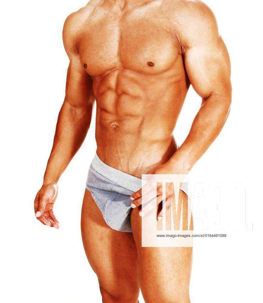 Handsome Fit Young Man Underwear Isolated Stock Photo 408048394
