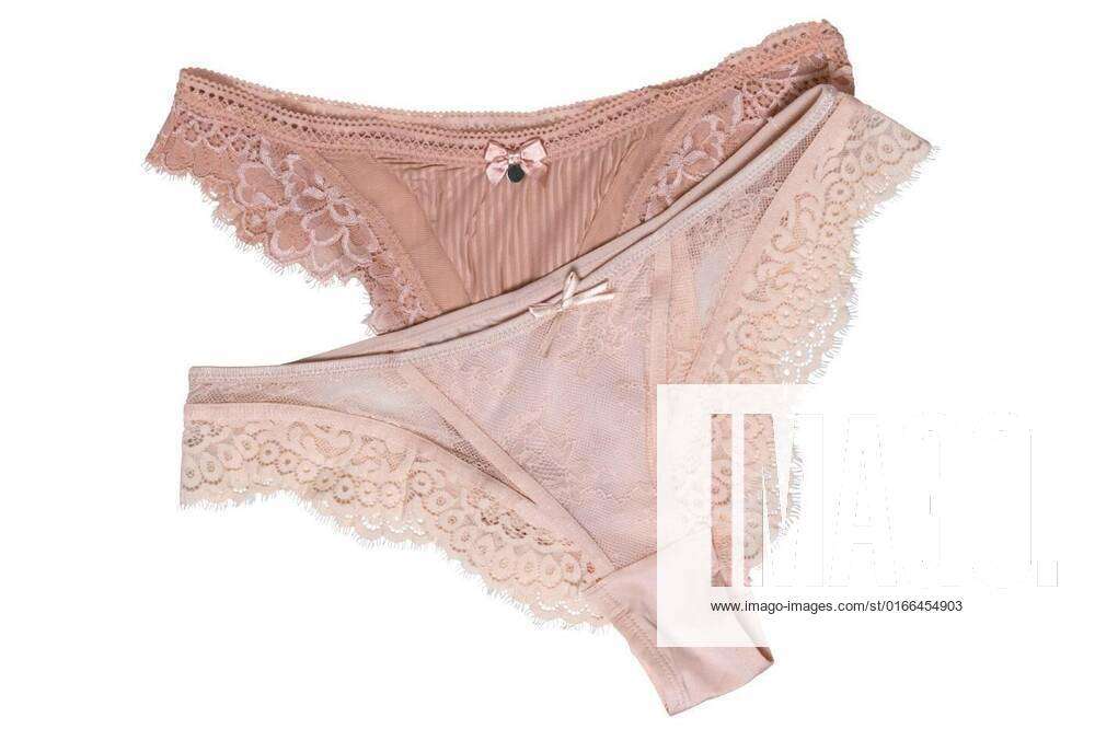 Underwear Woman Isolated. Close-up of Luxurious Elegant Pink Lacy