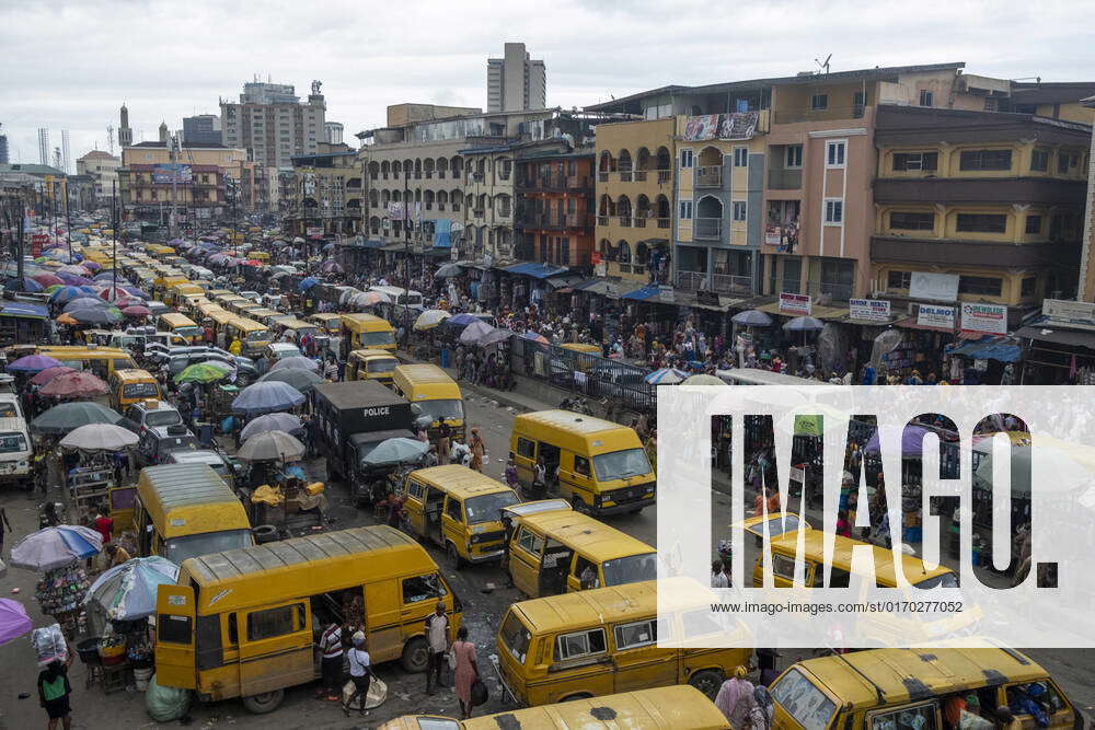 Overview of Balogun Lagos market, globally acknowledged as the ...