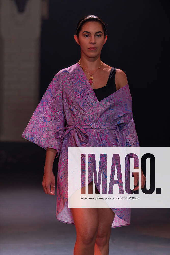 October 15, 2022, Melbourne, Australia A model dressed in a design by