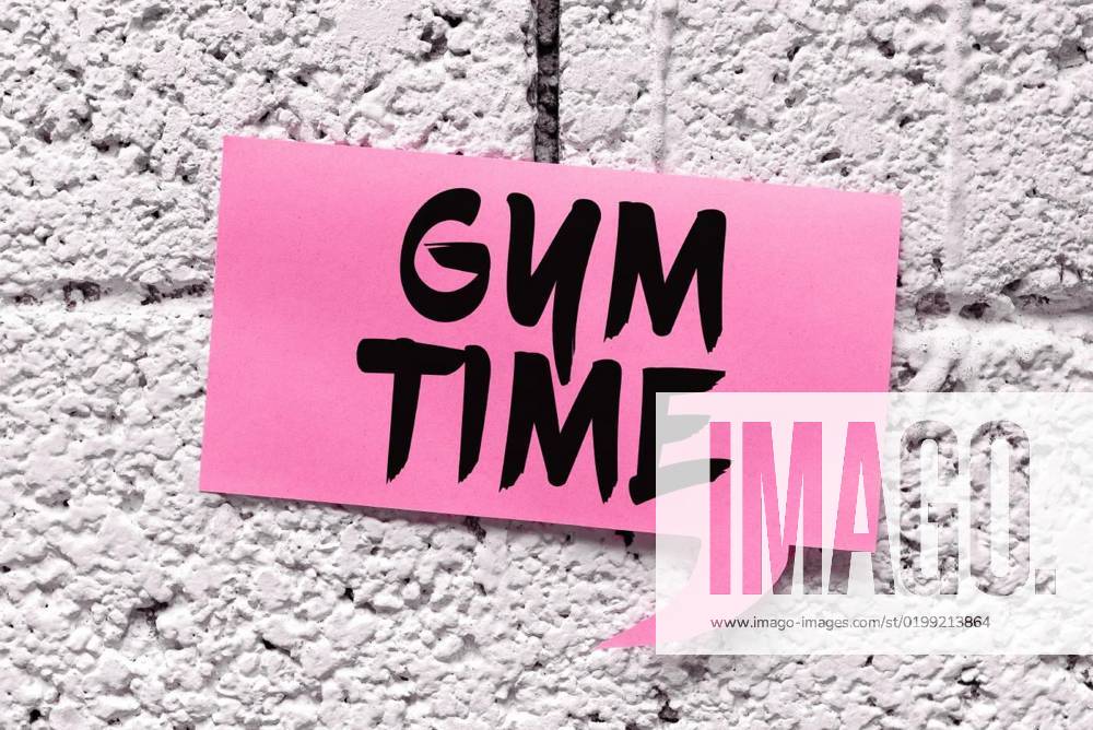 Text Sign Showing Gym Time Word For A Motivation To Start Working Out 