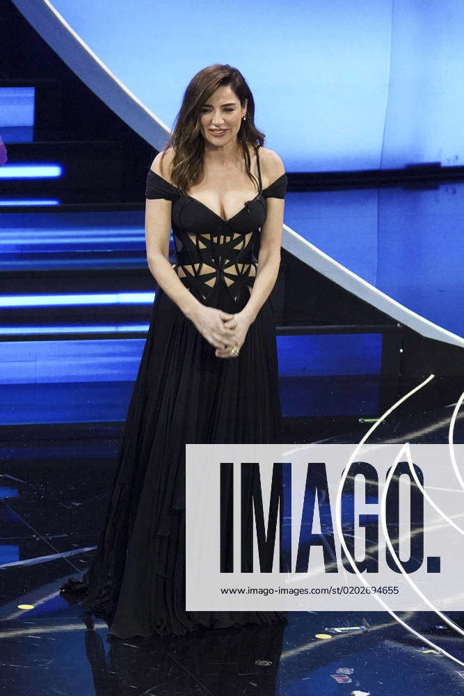 Italian Actress Luisa Ranieri At Sanremo Music Festival Last Evening Sanremo Italy February