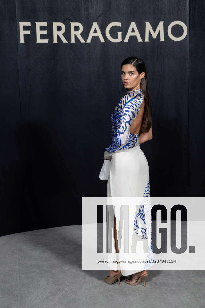 Portoghese model Sara Sampaio guest at the Ferragamo fashion show at