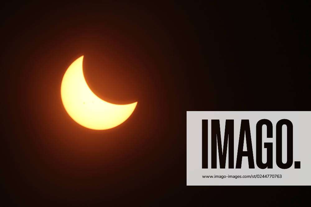 April 20, 2023, Yogyakarta, Indonesia A partial solar eclipse is