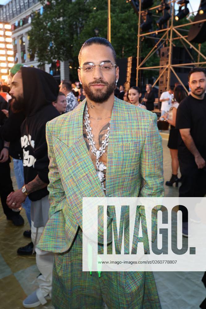 MFW - Louis Vuitton - Front Row Maluma attend the Louis Vuitton Spring  Summer 2024 fashion show duri