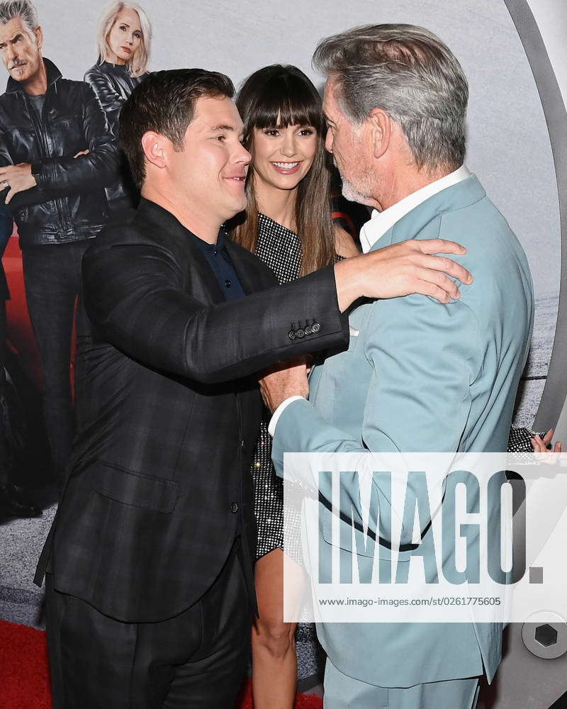 26 June 2023 - Los Angeles, California - Adam DeVine, Nina Dobrev and  Pierce Brosnan. Los Angeles