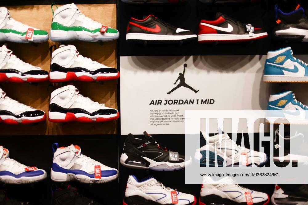 Economy And Tourism In Krakow, Poland Nike Air Jordan shoes are seen at the  store in