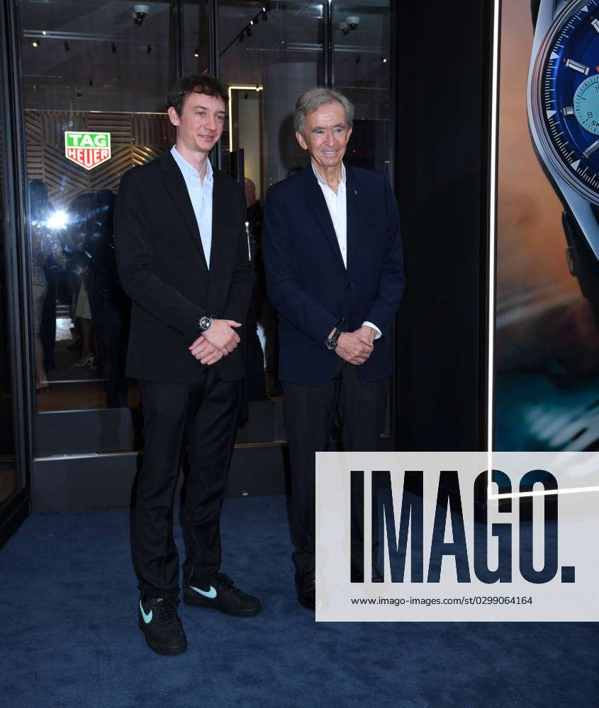 July 12, 2023, New York, New York, USA: Frederic Arnault and Bernard Arnault  attend the TAG