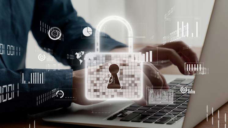 Video: Businessman uses capable laptop computer to manage cyber ...