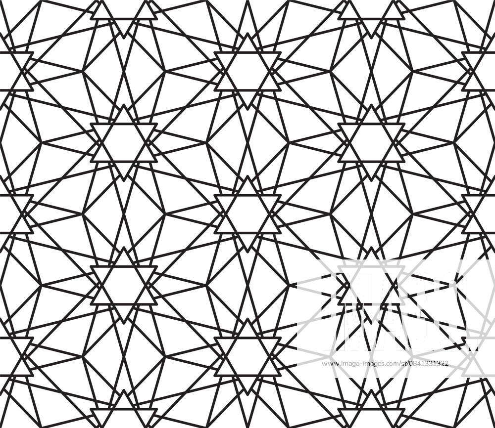 Hexagonal Geometry Pattern Intricate seamless pattern featuring ...