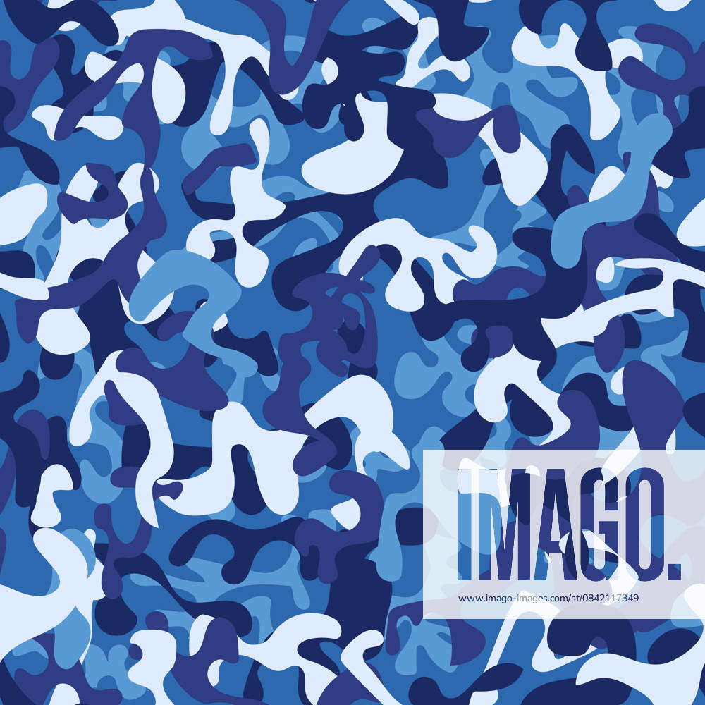 Seamless Blue Camo Pattern A detailed seamless blue camouflage pattern ...
