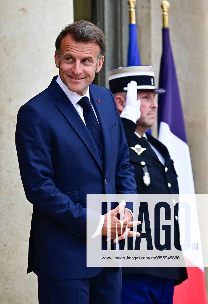 Le président d la République française Emmanuel Macron reçoit la ...
